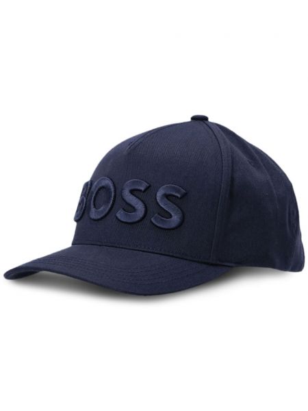 Cap mit stickerei aus baumwoll Boss blau