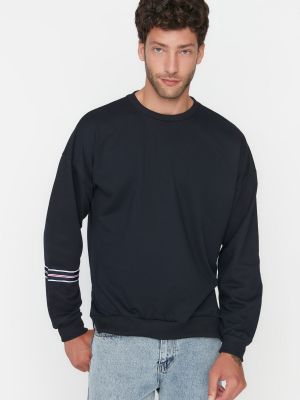 Prugasta hoodie bez kapuljače oversized Trendyol