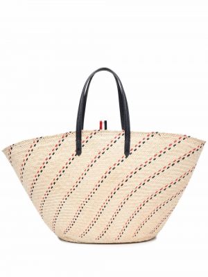 Stripete brodert shoppingbag Thom Browne