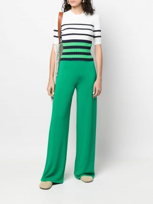 Pantalon en tricot large Federica Tosi vert