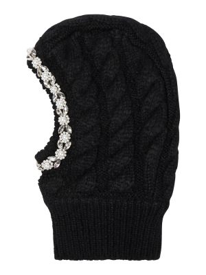 Плетена шапка от алпака вълна Simone Rocha черно