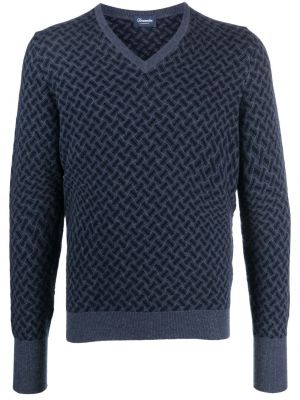 Maglione con scollo a v Drumohr blu