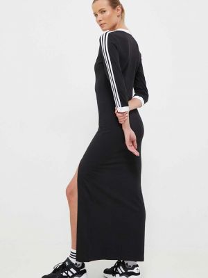 Testhezálló hosszú ruha Adidas Originals fekete