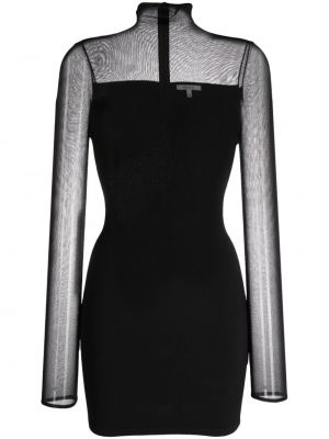 Κοκτέιλ φόρεμα με διαφανεια Nensi Dojaka μαύρο