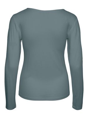 T-shirt a maniche lunghe Pieces grigio
