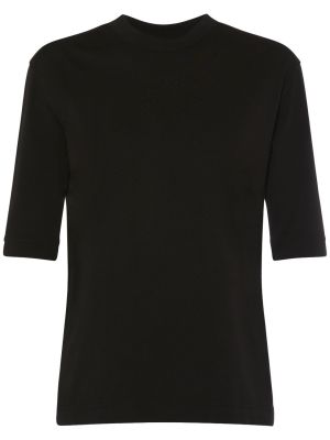 Jersey bombažna majica Moncler črna