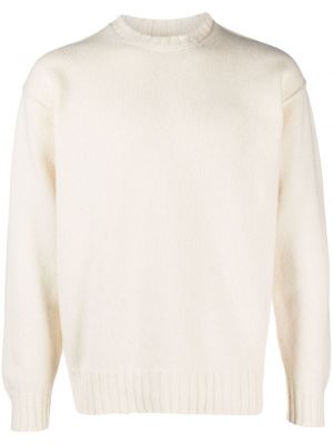 Пуловер с кръгло деколте Isabel Benenato бяло