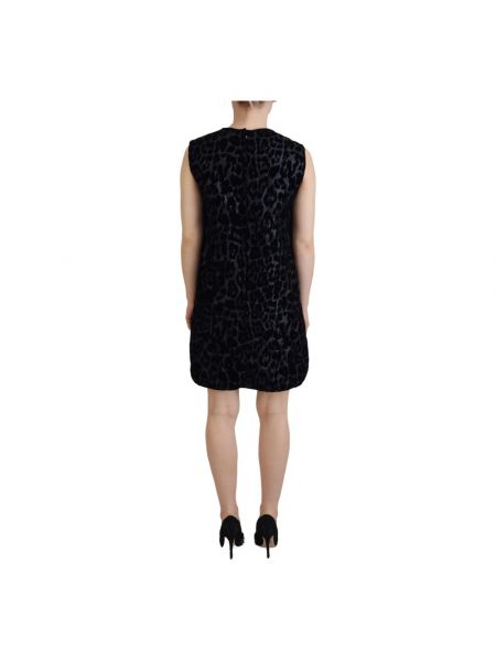 Mini vestido leopardo Dolce & Gabbana negro
