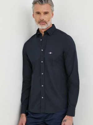 Памучна риза Gant черно
