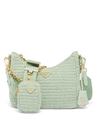 Чанта за ръка Prada зелено