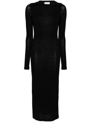 Dlouhé šaty Saint Laurent černé