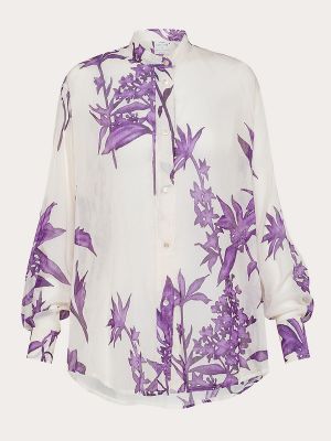 Camisa de algodón Forte Forte violeta
