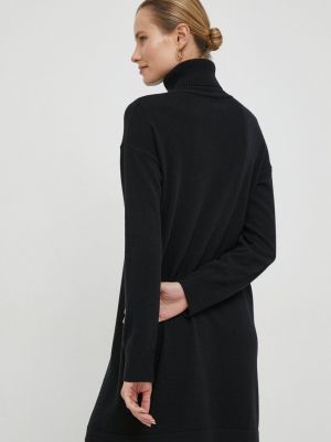 Gyapjú mini ruha Sisley fekete