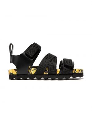 Trykt sandaler med reim for jenter Versace Kids svart