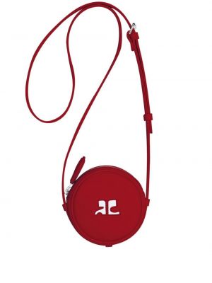 Δερμάτινη τσάντα ώμου Courreges κόκκινο