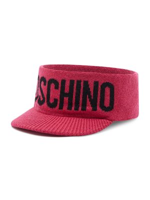 Cappello con visiera Moschino rosa