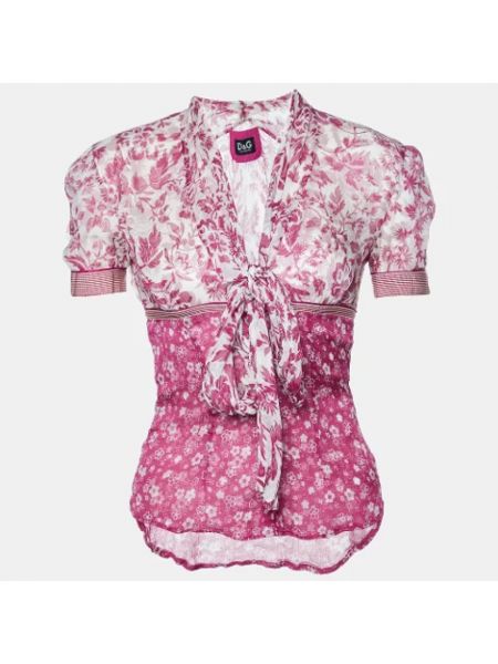Blusa de seda Dolce & Gabbana Pre-owned rosa