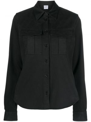 Bavlnená košeľa Aspesi čierna