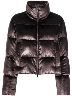 Pernata jakna od velura Peserico smeđa