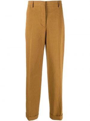 Rovné kalhoty s výšivkou Miu Miu žluté