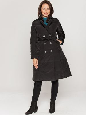Kabát s knoflíky Perso černý