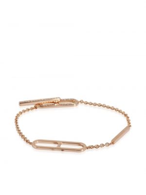Bracelet en or rose Hermès rose