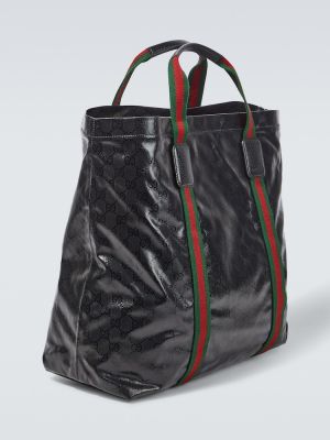 Křišťálová shopper kabelka Gucci černá