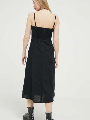 Midi šaty Abercrombie & Fitch černé