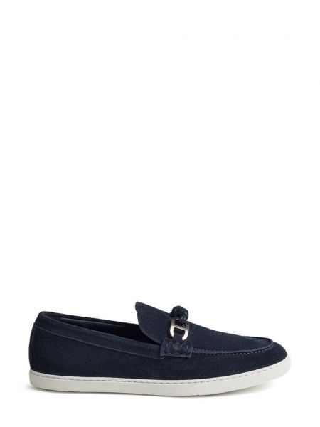 Loafers zamszowe Hermès Pre-owned niebieskie