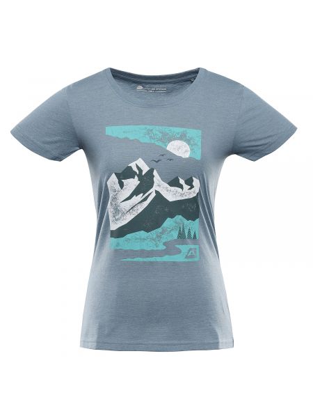 Medvilninis marškinėliai Alpine Pro mėlyna