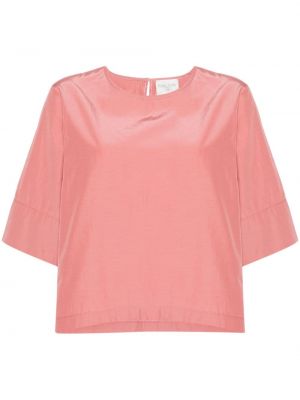 Saténové tričko Forte Forte růžové