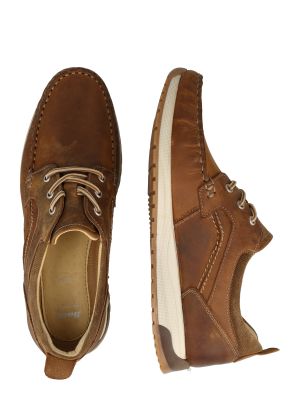 Ilgaauliai batai su raišteliais Bata ruda