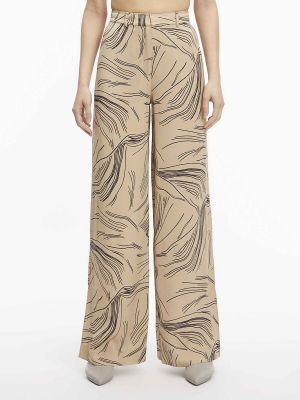 Pantalones con estampado con bolsillos Calvin Klein beige