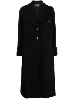 Vlnený kabát na gombíky Chanel Pre-owned