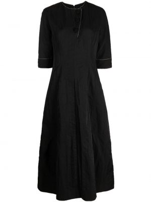 Φλοράλ μίντι φόρεμα με κουμπιά Shiatzy Chen μαύρο