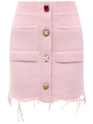 Pletené mini sukně Vetements růžové