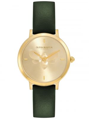 Кожаные часы Olivia Burton зеленые