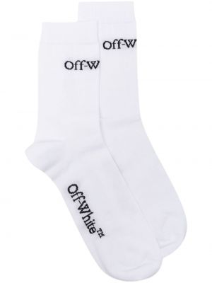 Жакардови памучни чорапи Off-white