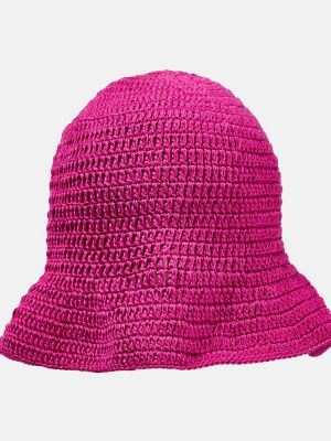 Bavlněný klobouk Anna Kosturova růžový