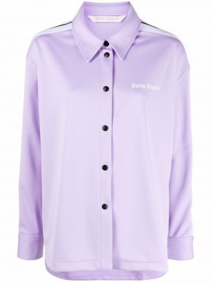 Camisa con estampado Palm Angels violeta