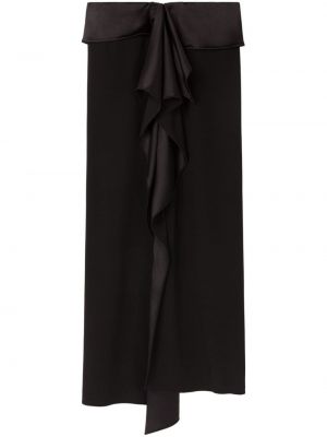 Midi φούστα με βολάν Az Factory μαύρο