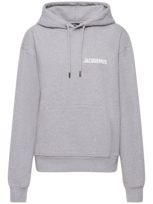 Felpa di cotone in jersey Jacquemus grigio
