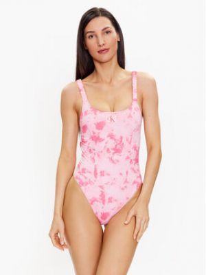 Слитный купальник Calvin Klein Swimwear розовый