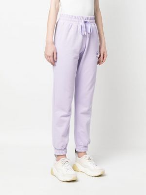 Spodnie sportowe z nadrukiem Pinko fioletowe
