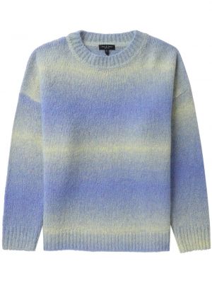 Пуловер с градиентным принтом с кръгло деколте Rag & Bone синьо