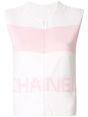 Top sin mangas Chanel Pre-owned blanco