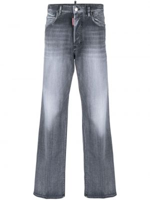 Straight fit džíny s vysokým pasem Dsquared2 černé