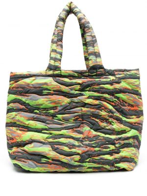 Shopper handtasche mit print mit camouflage-print Erl