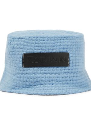 Dzianinowy kapelusz Jw Anderson niebieski