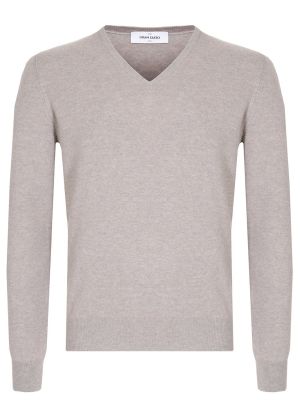 Шерстяной пуловер Gran Sasso серый